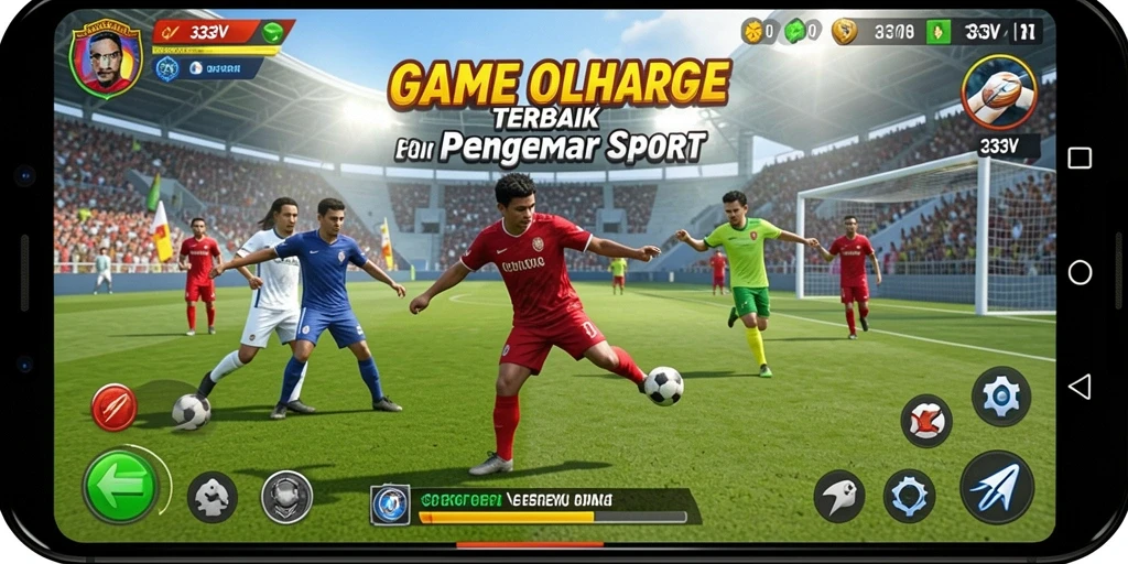 Tampilan gameplay menarik dari 333V saat pertandingan olahraga.