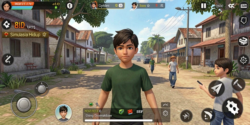Tampilan gameplay 8ID dengan karakter dan lingkungan interaktif.
