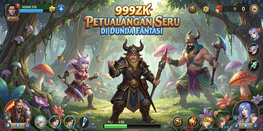 Gameplay 999ZK yang seru dengan pertarungan epik dan karakter menarik.