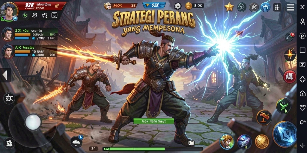 Screenshot menampilkan pertempuran intens di <strong>9ZK</strong> dengan taktik pemain yang strategis.