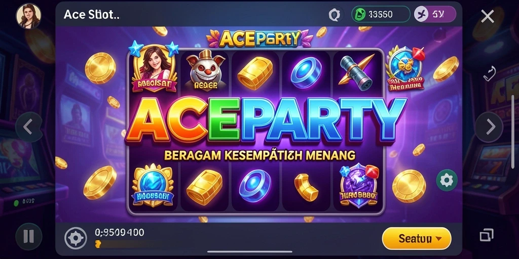 Tampilan menarik dari gameplay <strong>ACEPARTY</strong> yang penuh warna dan efek visual.