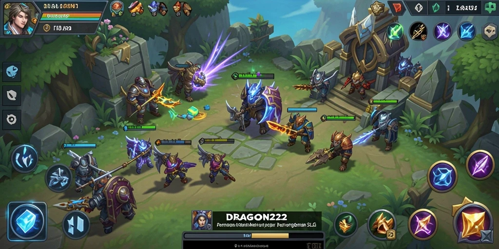 Tampilan gameplay strategis yang mendebarkan di DRAGON222.