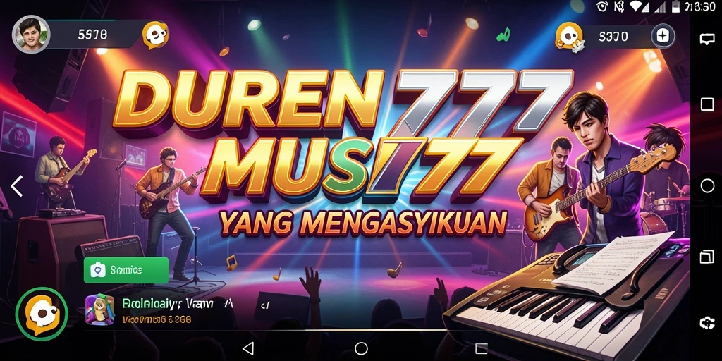 Screenshot DUREN777 menunjukkan momen seru saat bermain musik.