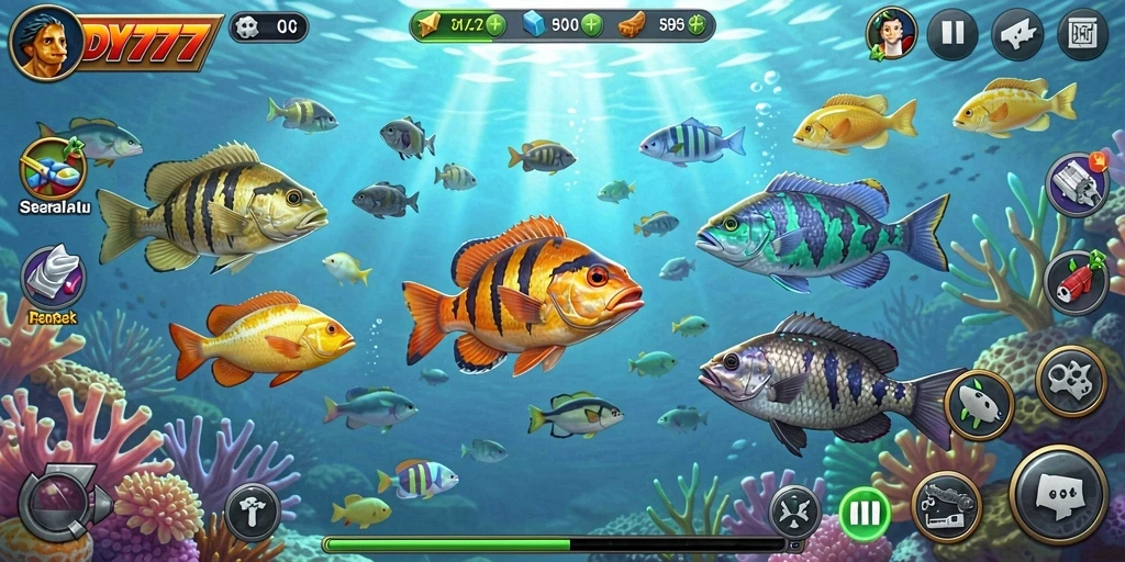 Tampilan gameplay Tembak Ikan yang seru dan menantang di DY777.
