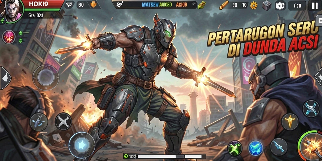Gameplay HOKI9 menampilkan pertarungan yang mendebarkan dan karakter menarik.