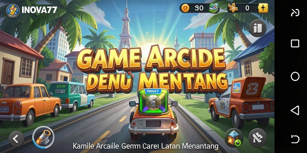 Tampilan gameplay INOVA77 menampilkan aksion seru dalam game Arcade.