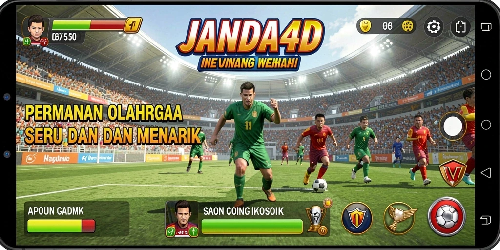 Tampilan gameplay <strong>JANDA4D</strong> yang menampilkan aksi olahraga seru.