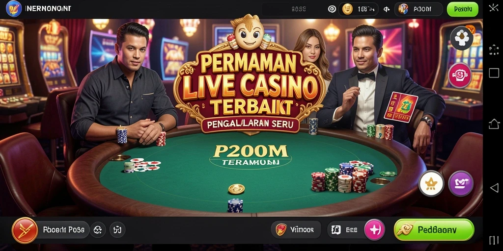 Gameplay seru dengan dealer langsung di P200M Live Casino.