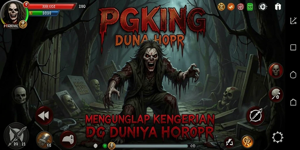 Tampilan gameplay PGKING yang menegangkan dan penuh misteri.