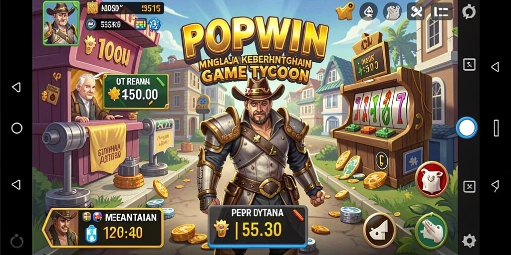 Tampilan Gameplay Tycoon dalam POPWIN yang seru dan mengasyikkan.