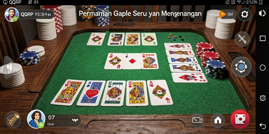 Gameplay seru Gaple di QQRP dengan grafis menarik.