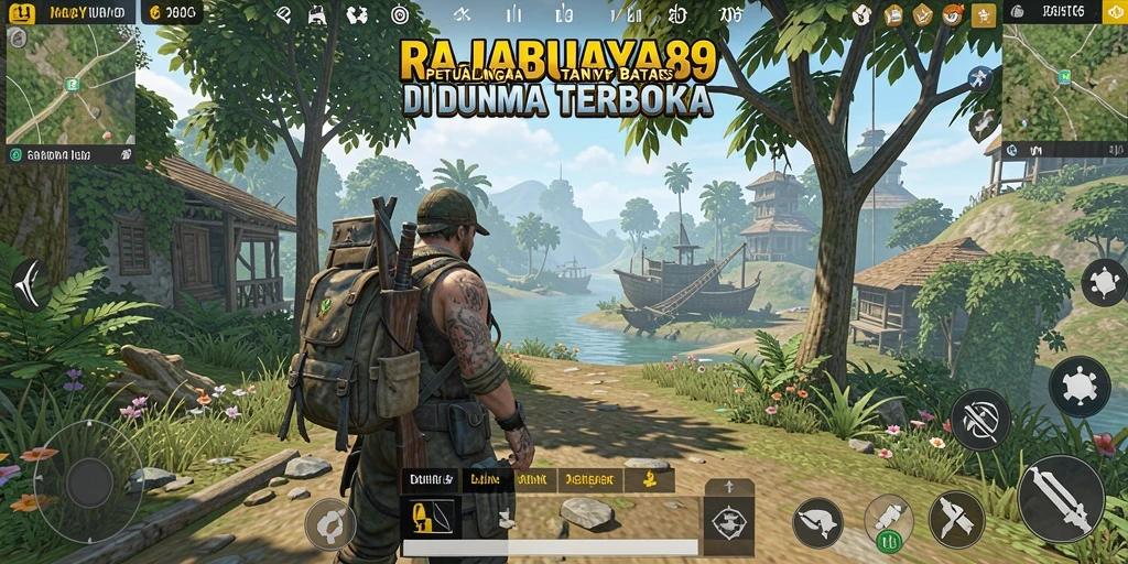 Tampilan gameplay menakjubkan dari RAJABUAYA89 di dunia terbuka.