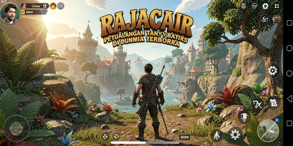 Screenshot dari gameplay RAJACAIR yang menampilkan petualangan epik.