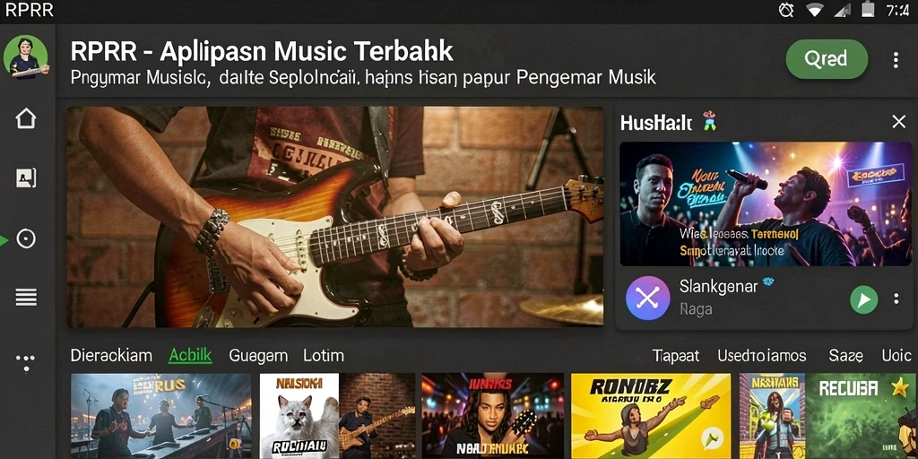 Tangkapan layar RPRR menampilkan pengalaman bermain musik yang interaktif dan seru.