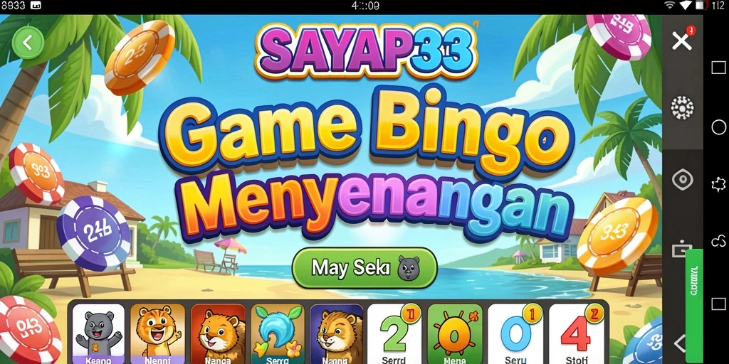 Tampilan menarik dari gameplay Bingo di SAYAP33.