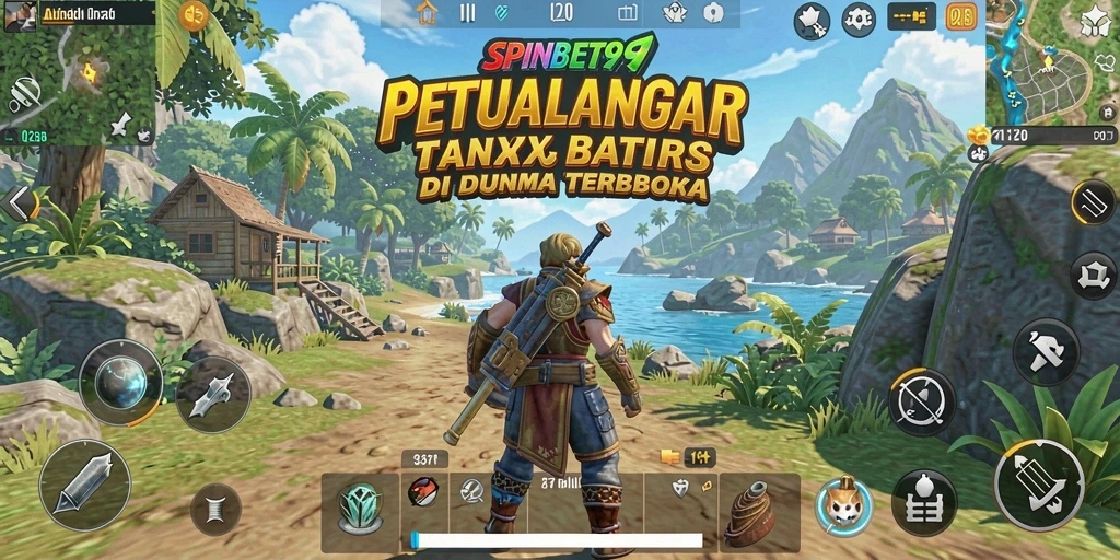 Tangkapan layar dari gameplay SPINBET99 menunjukkan aksi petualangan seru di dunia terbuka.