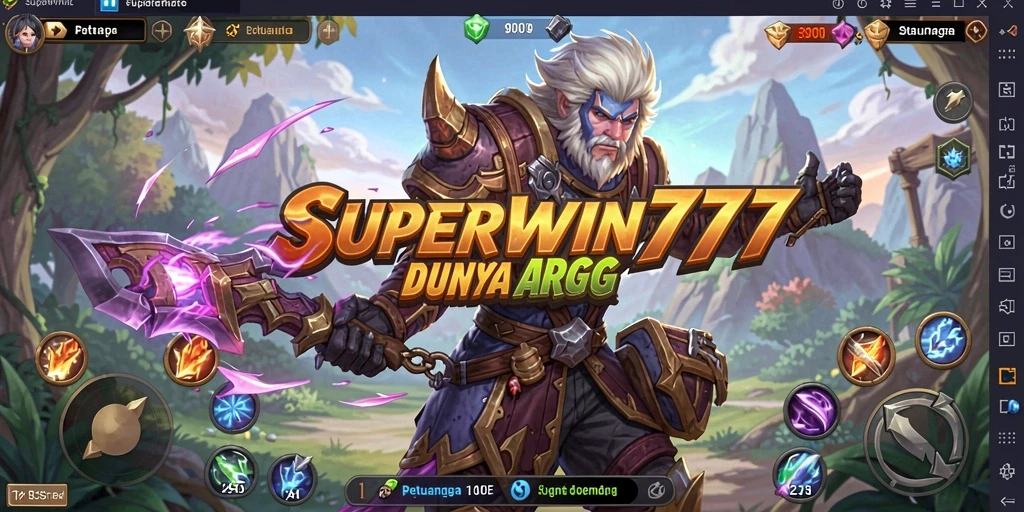Screenshot SUPERWIN777 menunjukkan aksi seru dalam pertempuran ARPG.