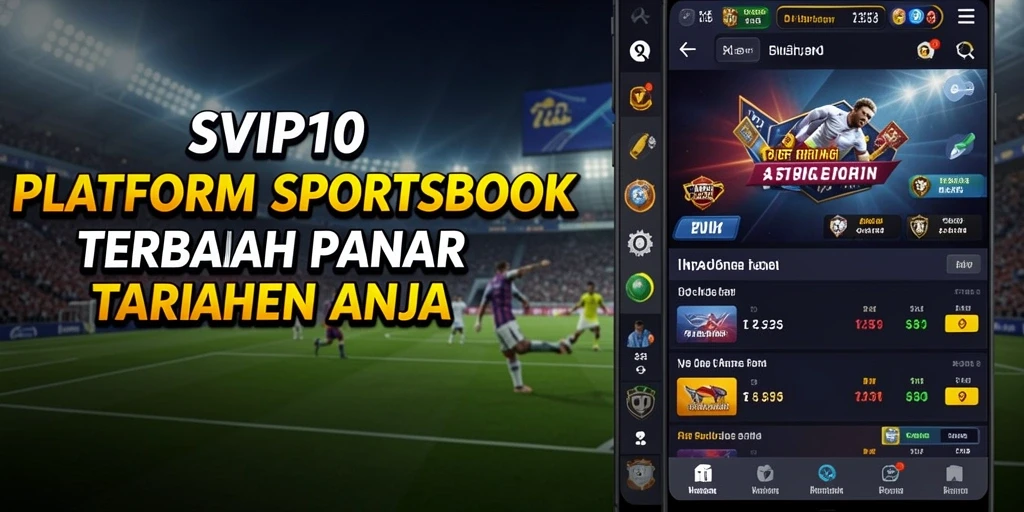 Tampilan utama SVIP10 yang menunjukkan berbagai opsi taruhan olahraga.