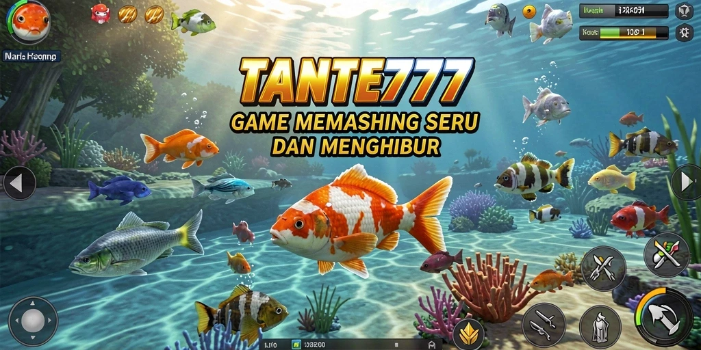 Gameplay TANTE777 yang seru dan menantang saat memancing ikan.