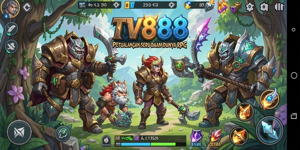 Tampilan gameplay dari TV888 yang penuh aksi dan petualangan.