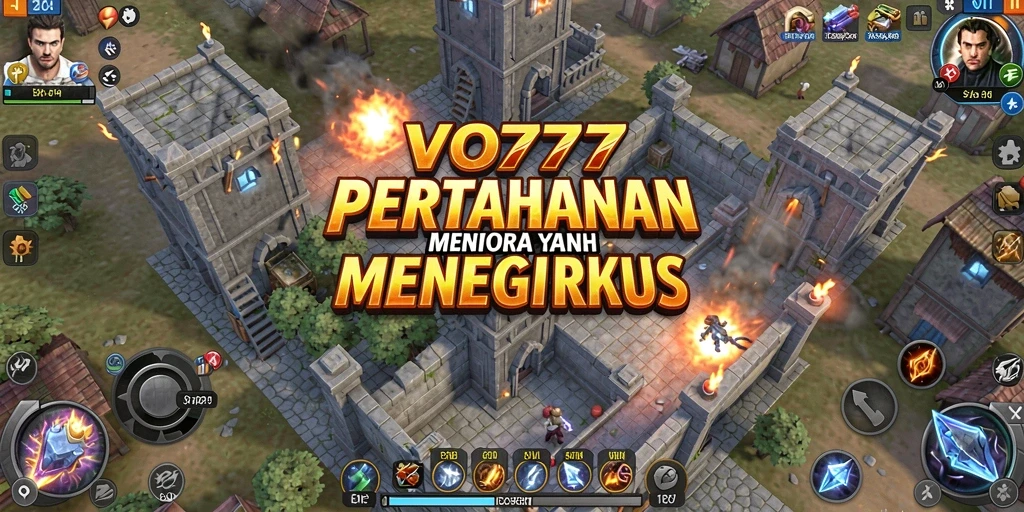 Tangkapan layar utama game VO777 menampilkan aksi seru Tower Defense.